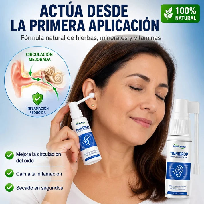 TINNIDROP™ - Spray Liberador de Zumbidos y Ruidos Auditivos