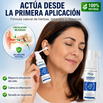 TINNIDROP™ - Spray Liberador de Zumbidos y Ruidos Auditivos