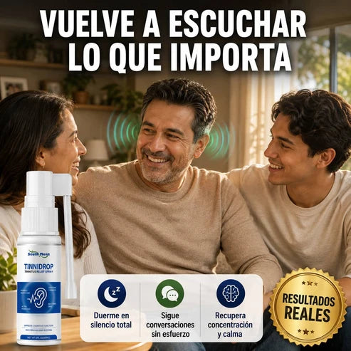 TINNIDROP™ - Spray Liberador de Zumbidos y Ruidos Auditivos